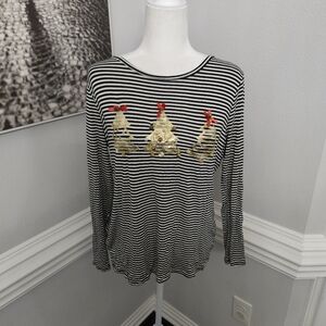 Truself long sleeve holiday Christmas festive top medium